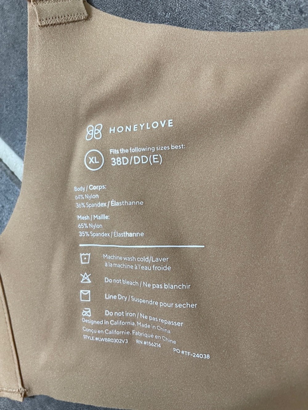 HONEYLOVE CrossOver Bra size XL - Picture 7 of 7